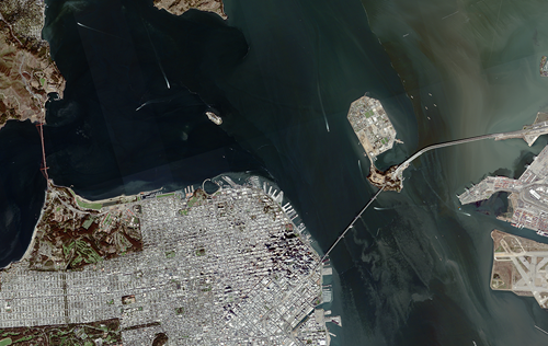New sub 1 metre San Francisco image acquired by SSTL S1-4