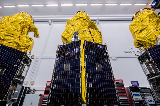 3 DMC/TripleSat Constellation satellites, 2015